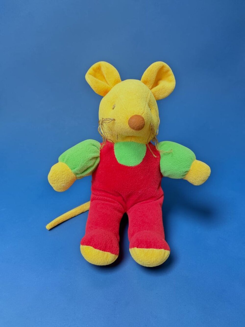RARE Vintage Cuddletown Friends Mouse Stuffed Animal Plush Toy Red Green Outfit